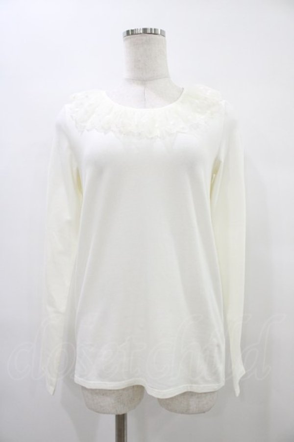 画像1: Emily Temple cute / ドットチュールカットソー  オフ H-25-09-24-1027-ET-TO-KB-ZH (1)