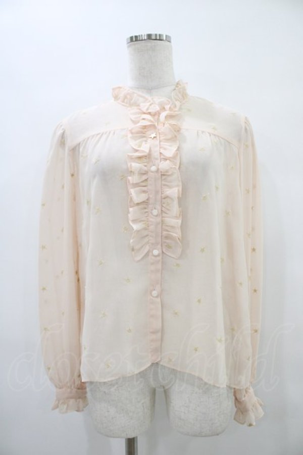 画像1: MILK / シャドウスターブラウス  ピンクベージュ H-25-09-24-1028-ML-BL-KB-ZH (1)