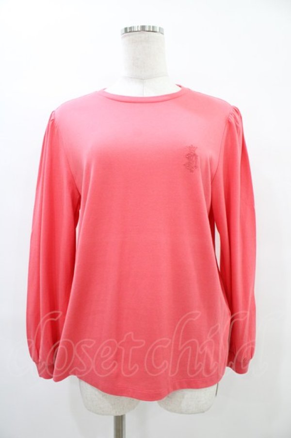 画像1: Jane Marple / Monogram embroidery pullover  ピンク H-25-09-24-1030-JM-TO-KB-ZH (1)