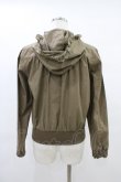画像2: Jane Marple / コットンレースのフードブルゾン  カーキ H-25-09-24-1037-JM-JA-KB-ZH (2)