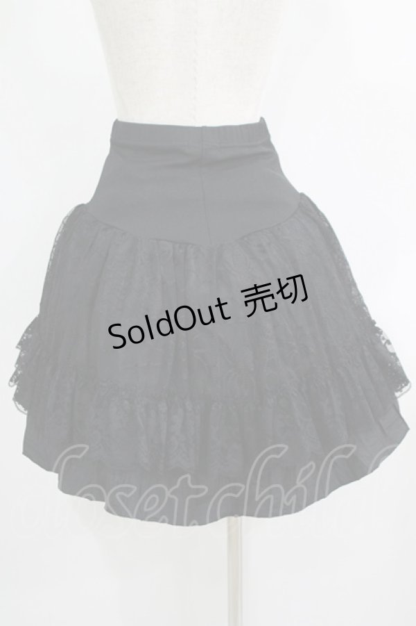 画像3: Qutie Frash / 蜘蛛の巣レースティアードスカート  黒 H-25-09-24-005-QU-SK-KB-ZH (3)