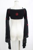 画像3: Qutie Frash / 着物オフショルショートカーデ  黒×赤 H-25-09-24-051-QU-TO-KB-ZH (3)