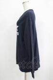 画像2: NieR Clothing / プリントLONG CUTSEW  ネイビー H-25-09-24-054-PU-TO-KB-ZH (2)