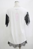 画像3: HELL CAT PUNKS / レーススリーブTシャツワンピース F 白 H-25-09-24-055-PU-OP-KB-ZT493 (3)