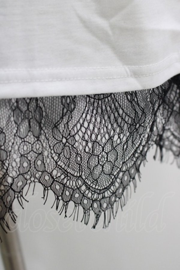 画像4: HELL CAT PUNKS / レーススリーブTシャツワンピース F 白 H-25-09-24-055-PU-OP-KB-ZT493 (4)