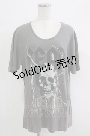 画像: WORLD WIDE LOVE！(Rydia) / スカルユーズドTシャツ  グレー H-25-09-24-057-PU-TO-KB-ZT1018A