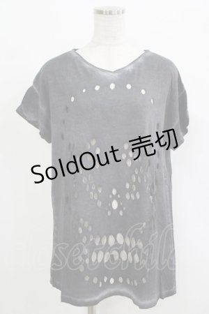 画像: WORLD WIDE LOVE！(Rydia) / ダメージTシャツ  グレー H-25-09-24-063-PU-TO-KB-ZH