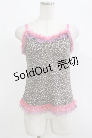 画像: SEXY DYNAMITE LONDON / レオパードレースキャミ  ベージュ×ピンク×パープル H-25-09-24-066-PU-TO-KB-ZH