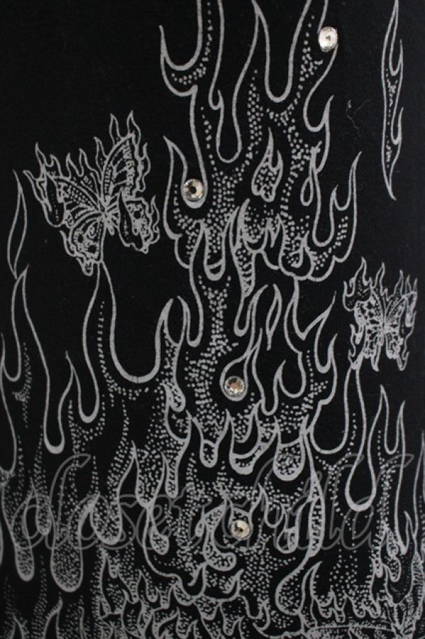 画像4: ALGONQUINS / プリントホルター付キャミソール  黒 H-25-09-24-067-AL-TO-KB-ZT491 (4)