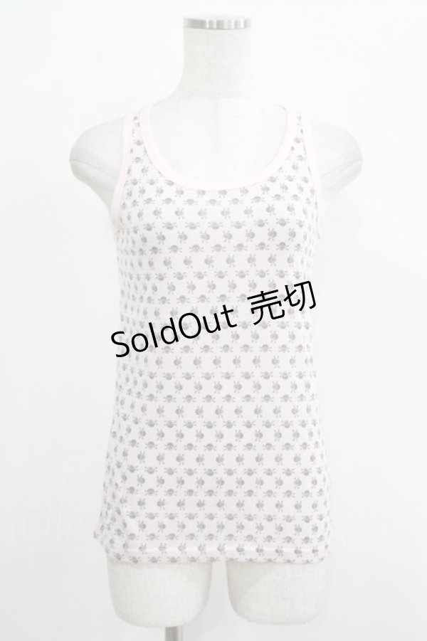 画像1: ALGONQUINS / 総柄タンク  ピンク H-25-09-24-072-AL-TO-KB-ZH (1)