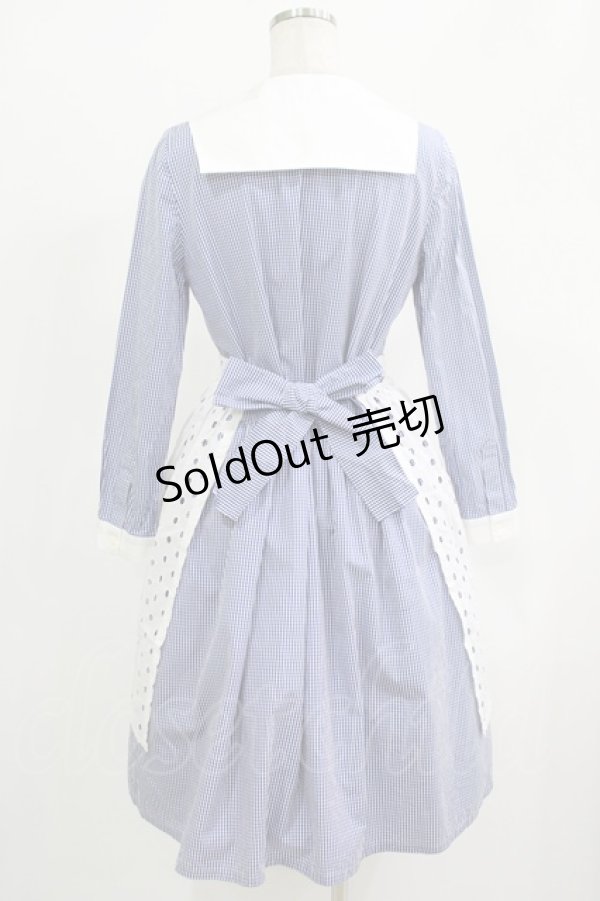 画像3: ネバアランド / 仔羊エプロンワンピース  青 H-25-09-24-001-LO-OP-KB-ZH (3)