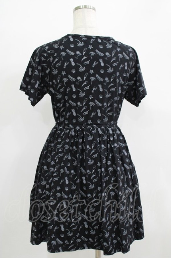 画像3: WORLD WIDE LOVE！(Rydia) / 総柄チュニックワンピース  黒 H-25-09-24-008-PU-OP-KB-ZT455 (3)