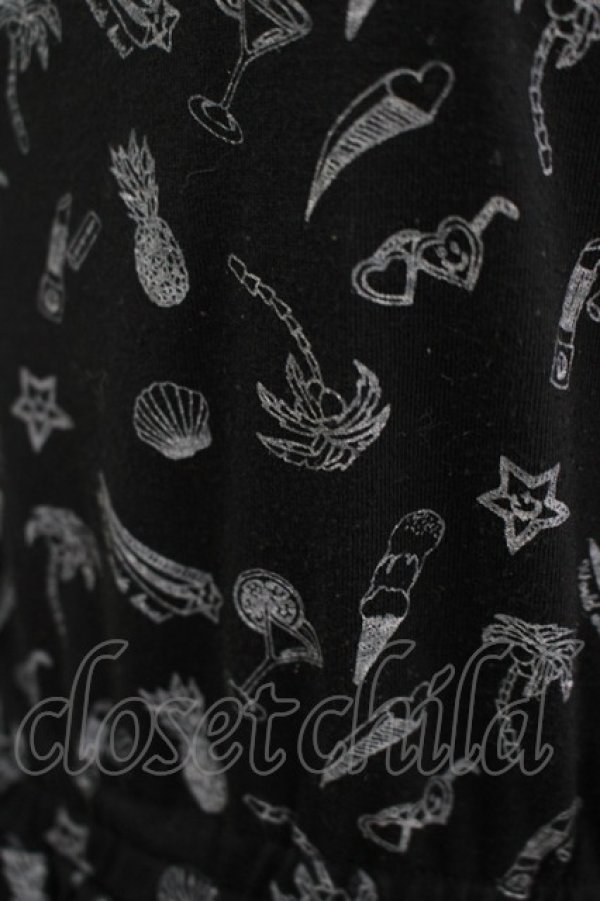 画像5: WORLD WIDE LOVE！(Rydia) / 総柄チュニックワンピース  黒 H-25-09-24-008-PU-OP-KB-ZT455 (5)