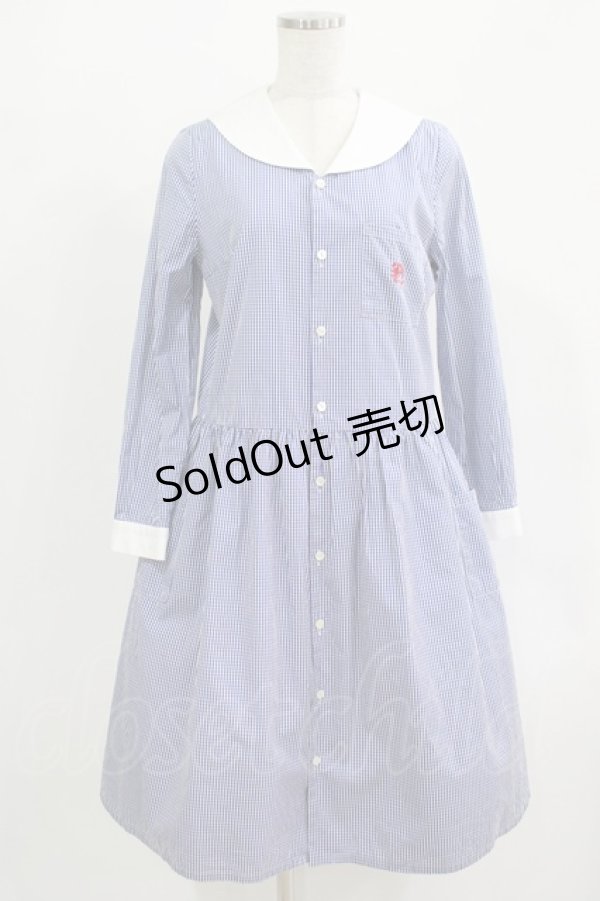 画像4: ネバアランド / 仔羊エプロンワンピース  青 H-25-09-24-001-LO-OP-KB-ZH (4)