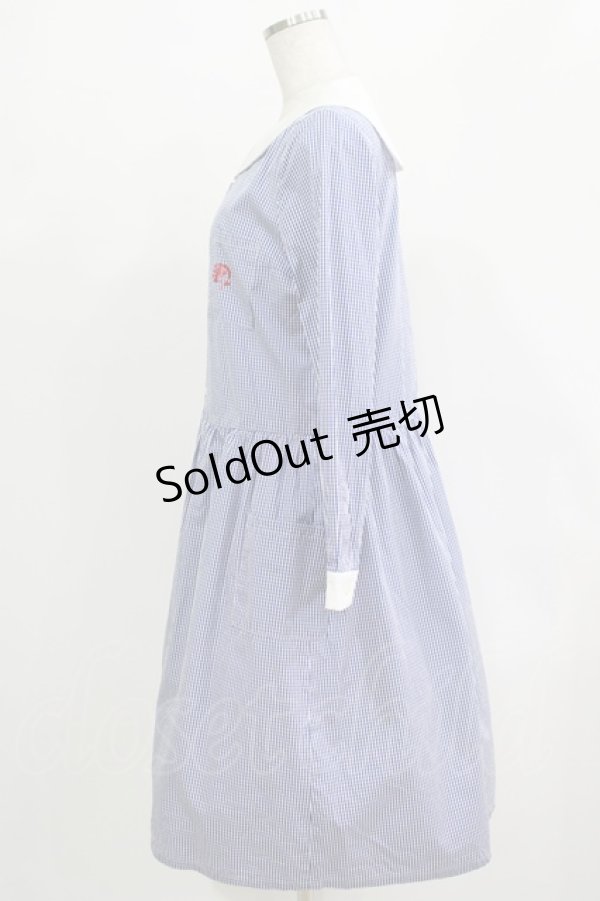 画像5: ネバアランド / 仔羊エプロンワンピース  青 H-25-09-24-001-LO-OP-KB-ZH (5)