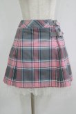 画像1: Jane Marple / チェックラップスカート  ピンク H-25-09-24-014-JM-SK-KB-ZH (1)