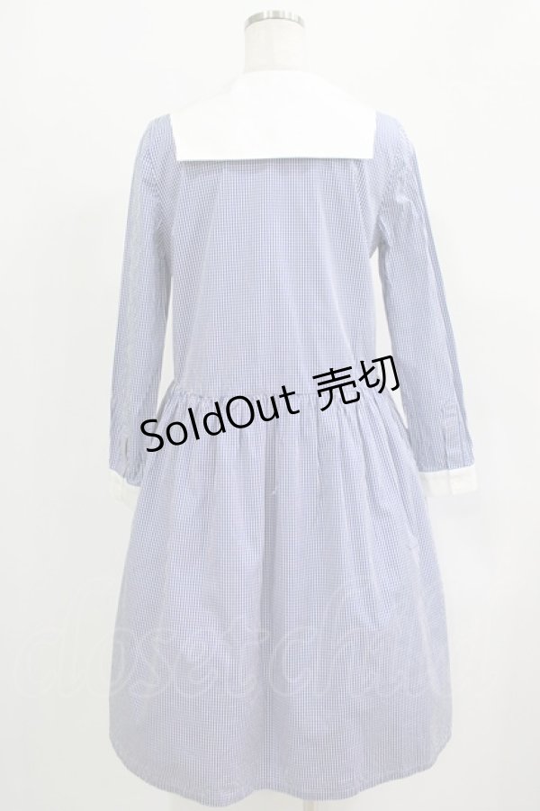 画像6: ネバアランド / 仔羊エプロンワンピース  青 H-25-09-24-001-LO-OP-KB-ZH (6)