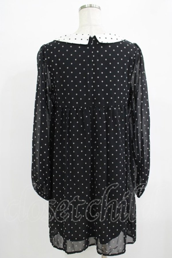 画像3: WORLD WIDE LOVE！(Rydia) / 配色スターワンピース  黒×白 H-25-09-24-017-PU-OP-KB-ZH (3)