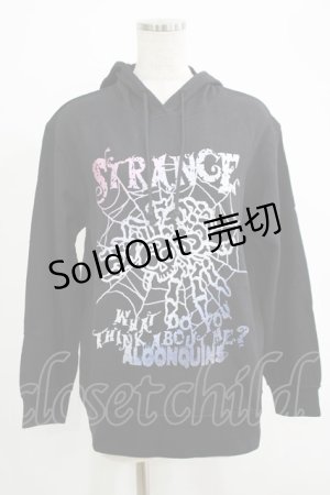 画像: ALGONQUINS / プリントプルパーカー  黒 H-25-09-24-021-AL-TO-KB-ZH