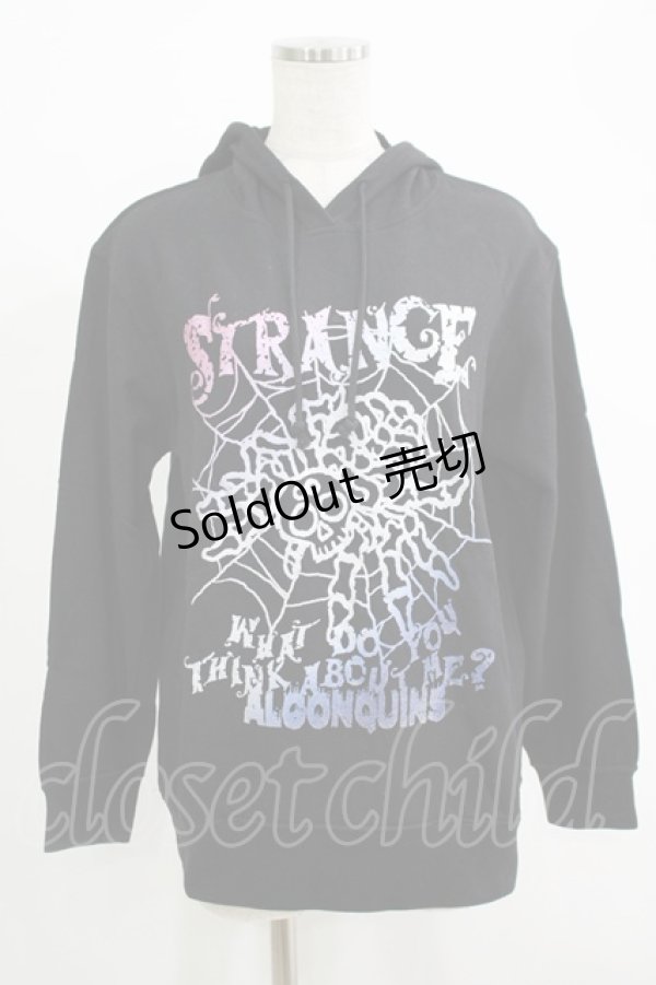 画像1: ALGONQUINS / プリントプルパーカー  黒 H-25-09-24-021-AL-TO-KB-ZH (1)