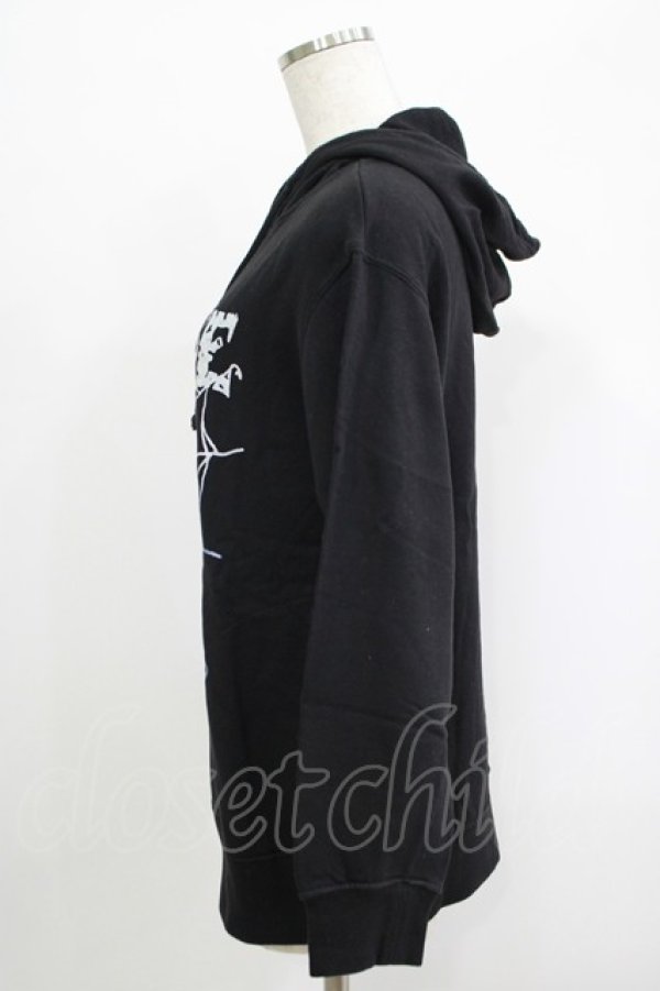 画像2: ALGONQUINS / プリントプルパーカー  黒 H-25-09-24-021-AL-TO-KB-ZH (2)