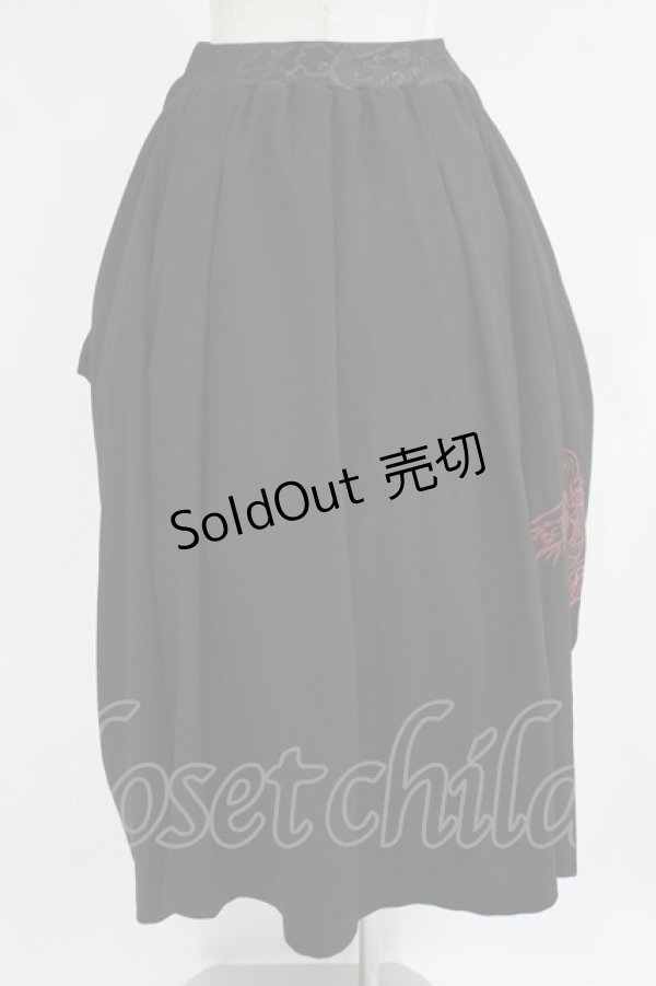 画像3: Qutie Frash / 袴スカート  黒×赤 H-25-09-24-002-QU-SK-KB-ZH (3)