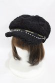 画像1: Triple fortune / プードルファー帽子  黒 H-25-09-25-1001-EL-AC-KB-ZH (1)