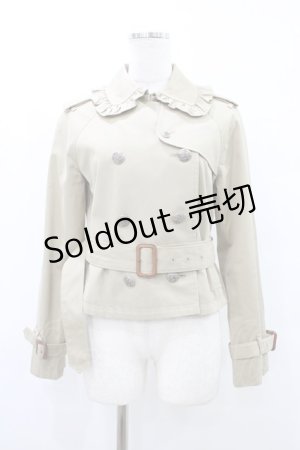 画像: Jane Marple / フリルトレンチジャケット  ベージュ H-25-09-25-1042-JM-JA-KB-ZH