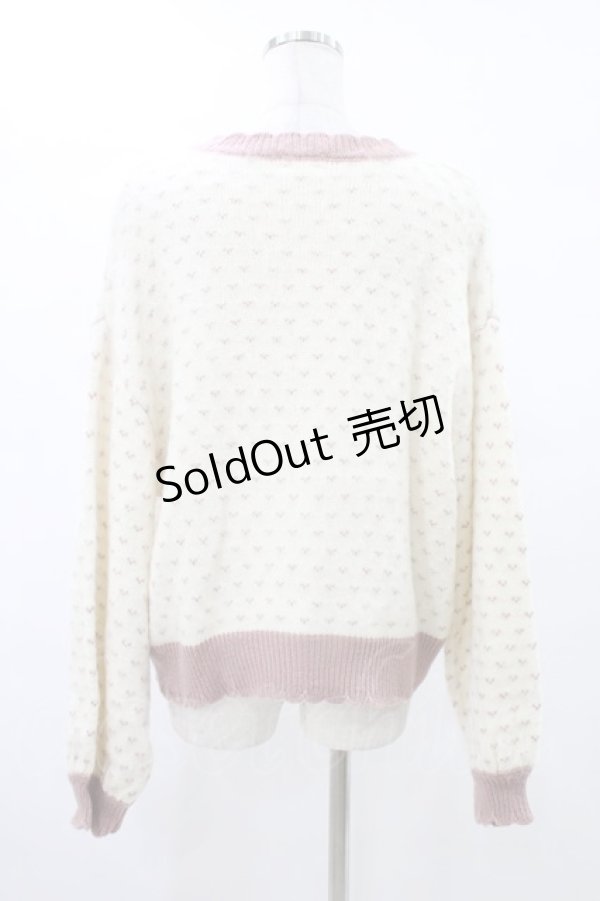 画像2: merry jenny / flower gardenニットカーディガン  ピンク H-25-09-25-1043-LO-TO-KB-ZH (2)