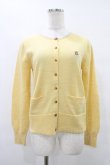 画像1: Jane Marple / gabrielleエンブロイダリーのカーディガン  イエロー H-25-09-25-1051-JM-TO-KB-ZH (1)