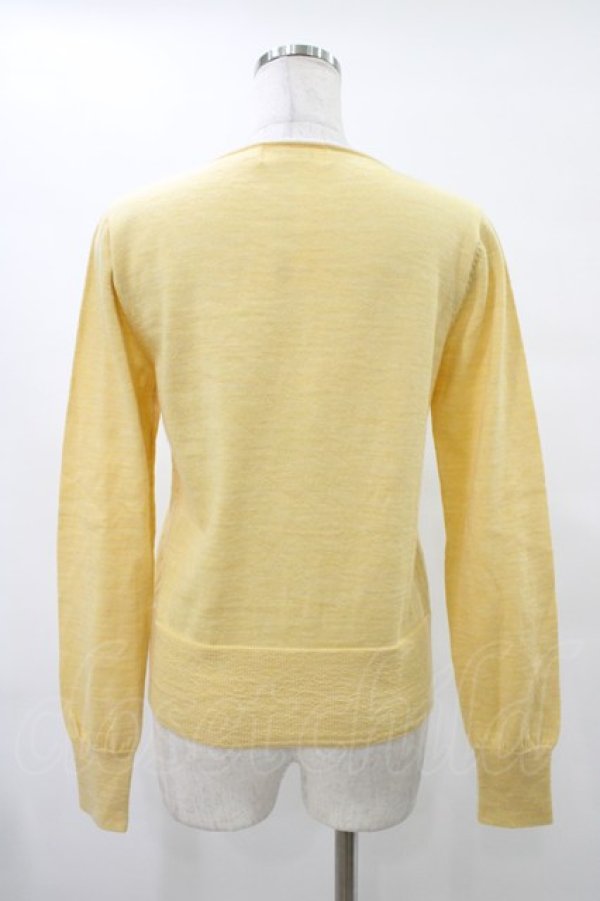 画像2: Jane Marple / gabrielleエンブロイダリーのカーディガン  イエロー H-25-09-25-1051-JM-TO-KB-ZH (2)