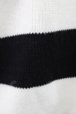 画像3: Candy Stripper / HIDE BUNNY BORDER KNIT  ホワイト×ブラック H-25-09-25-1054-PU-TO-KB-ZH (3)