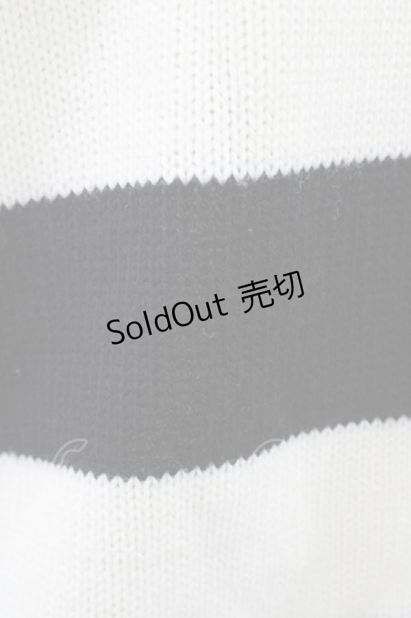 画像3: Candy Stripper / HIDE BUNNY BORDER KNIT  ホワイト×ブラック H-25-09-25-1054-PU-TO-KB-ZH (3)