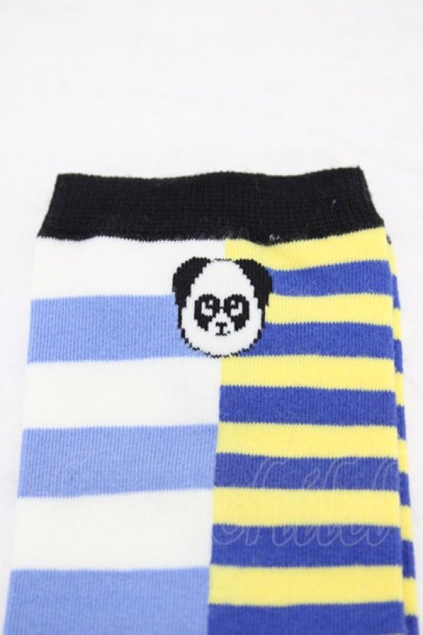 画像2: Candy Stripper / PEPE BORDER SOCKS  BLUE×YELLOW H-25-09-25-1008-PU-ZA-KB-ZH (2)
