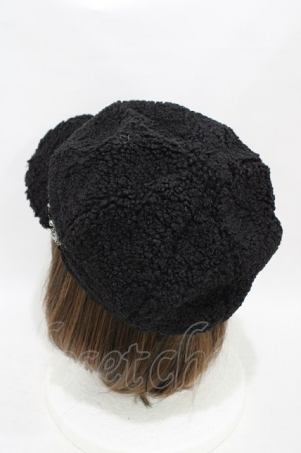 画像2: Triple fortune / プードルファー帽子  黒 H-25-09-25-1001-EL-AC-KB-ZH (2)