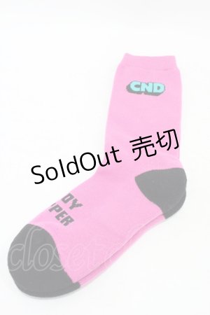 画像: Candy Stripper / CND SOCKS  PINK×BLACK H-25-09-25-1010-PU-ZA-KB-ZH