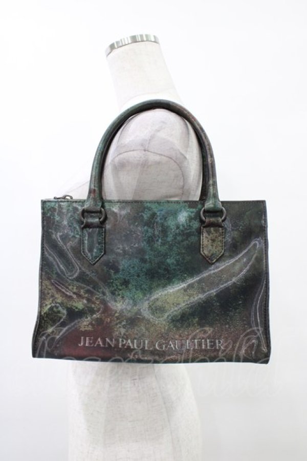 画像1: Jean Paul GAULTIER / Vサイバーハンドバッグ  グリーン H-25-09-25-1017-GO-BG-KB-ZH (1)