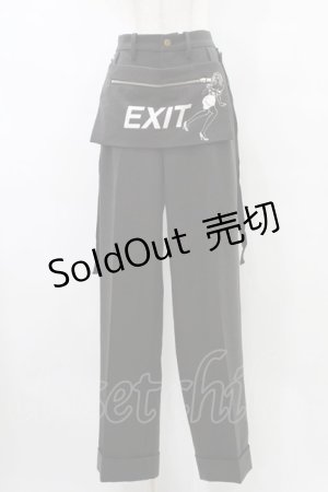 画像: MILKBOY / フラップ付パンツ  黒 H-25-09-25-1019-MB-PA-KB-ZH