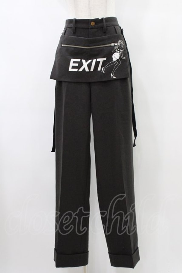 画像1: MILKBOY / フラップ付パンツ  黒 H-25-09-25-1019-MB-PA-KB-ZH (1)