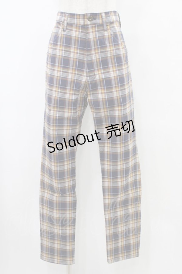 画像1: MILKBOY / CHECK PANTS  ネイビー H-25-09-25-1020-MB-PA-KB-ZH (1)