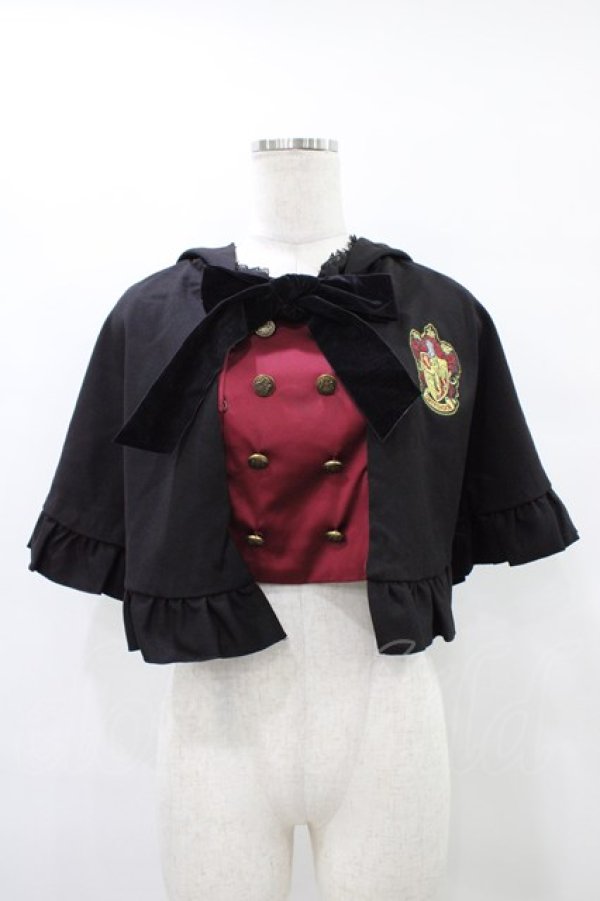 画像1: ATELIER PIERROT / ハリー・ポッター ダブルボタン2Wayケープ  グリフィンドール（レッド） H-25-09-25-1022-EL-JA-KB-ZH (1)