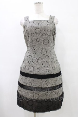 画像: Jane Marple / ドット刺繍ツイードジャンパースカート  グレー H-25-09-25-1027-JM-OP-KB-ZH