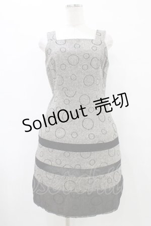画像: Jane Marple / ドット刺繍ツイードジャンパースカート  グレー H-25-09-25-1027-JM-OP-KB-ZH