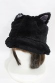 画像1: MILK / CATイヤーバケットハット  ブラック H-25-09-25-1003-ML-AC-KB-ZH (1)