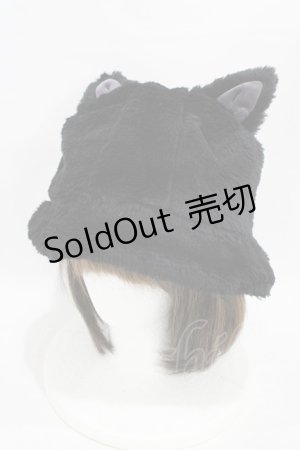 画像: MILK / CATイヤーバケットハット  ブラック H-25-09-25-1003-ML-AC-KB-ZH