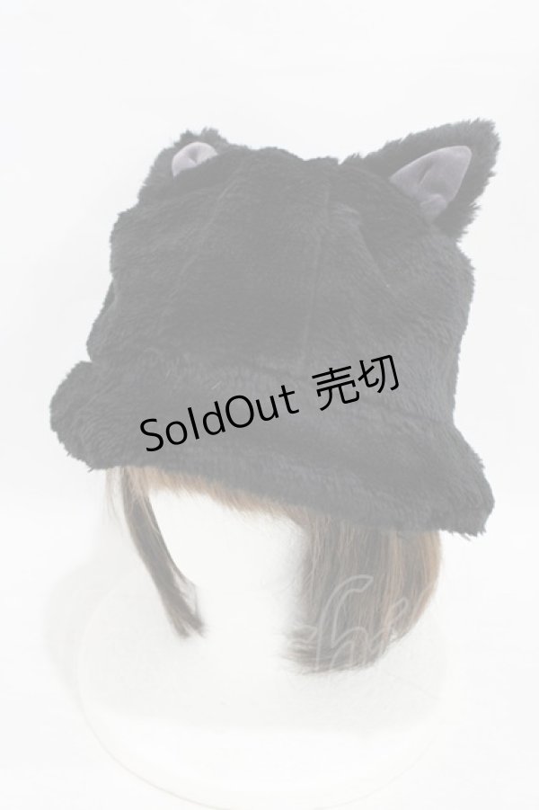 画像1: MILK / CATイヤーバケットハット  ブラック H-25-09-25-1003-ML-AC-KB-ZH (1)