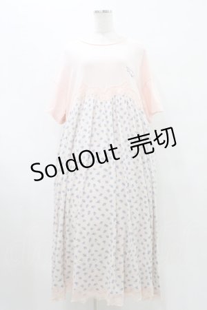 画像: 【SALE】Candy Stripper / BRAVE DINOSAUR PATTERN ワンピース  ピンク H-25-09-25-1028-PU-OP-KB-ZT456