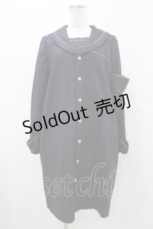 画像: ネバアランド / 腕章風ワンピース  紺 H-25-09-25-1030-LO-OP-KB-ZH