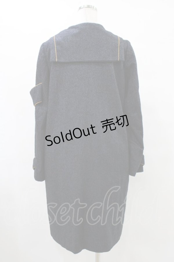 画像2: ネバアランド / 腕章風ワンピース  紺 H-25-09-25-1030-LO-OP-KB-ZH (2)