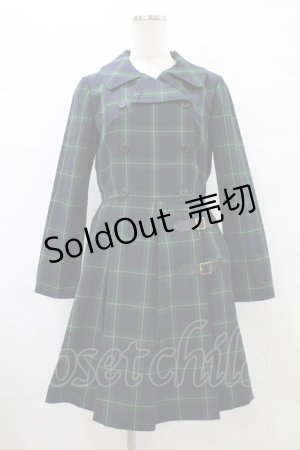 画像: MILK / キルトベルトワンピース  グリーン H-25-09-25-1031-ML-OP-KB-ZH